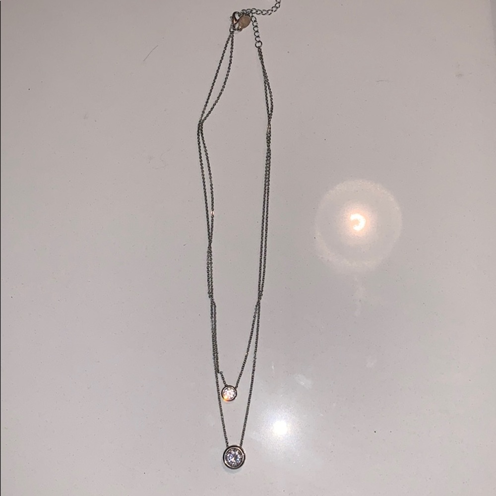 Loft double stud necklace